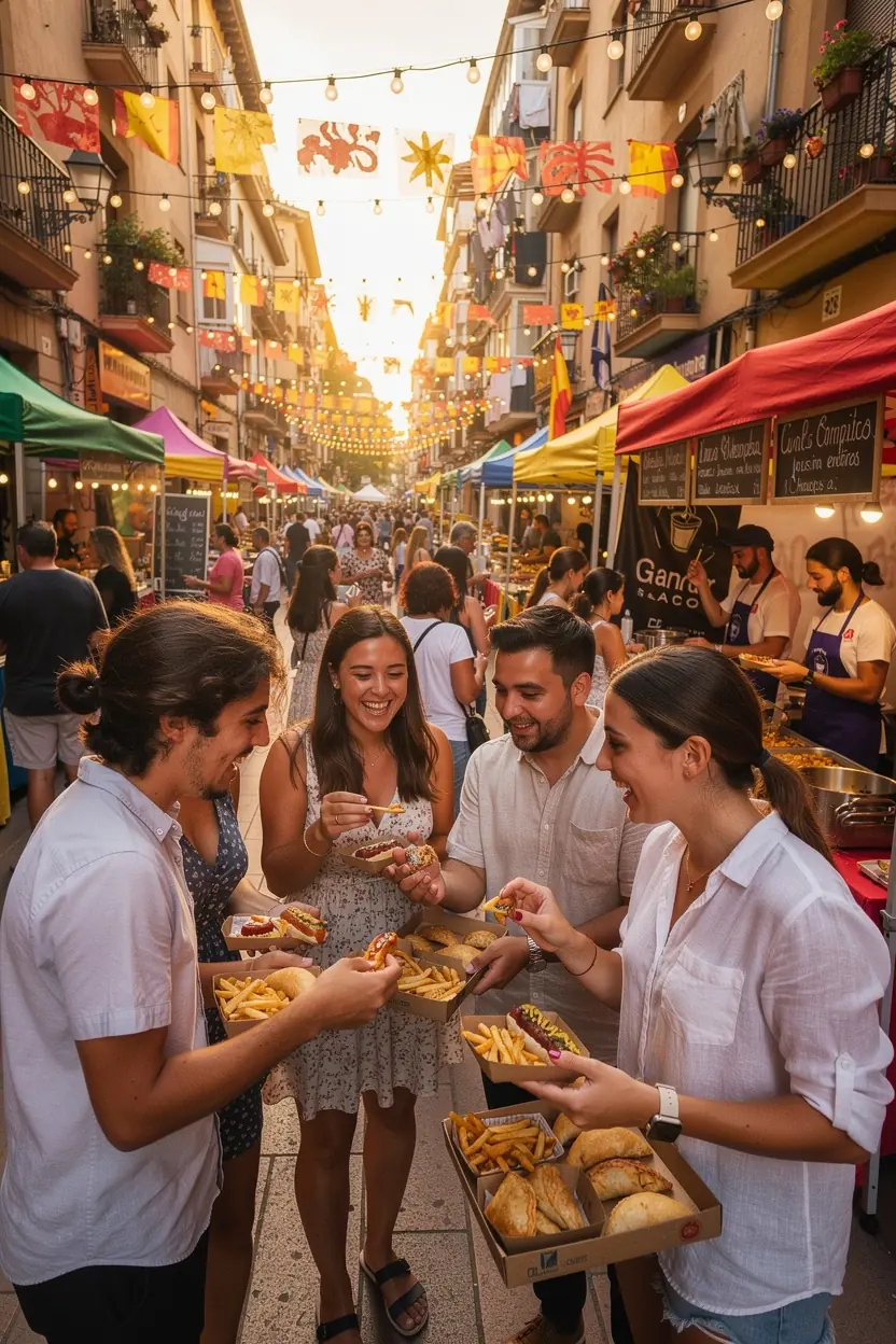 Tendencias alimentarias locales en España y comida rápida.